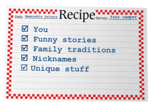 Recipe that's uniquely you - Letters to Camp Blog